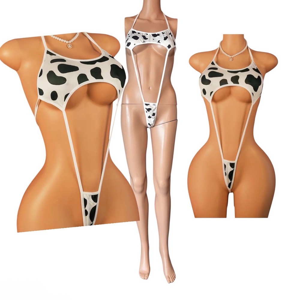 Stylish Black and White Halter Bodysuit - Picture 7 of 12